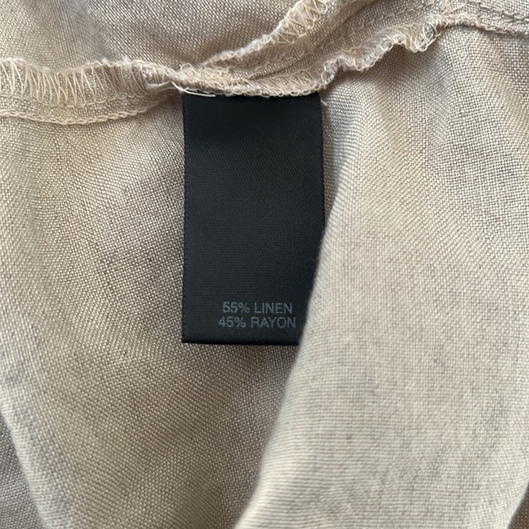 Linen/Rayon Avenue 3/4 sleeve Abalone Button Up Classic Timeless Tunic size 32 - Picture 9 of 11